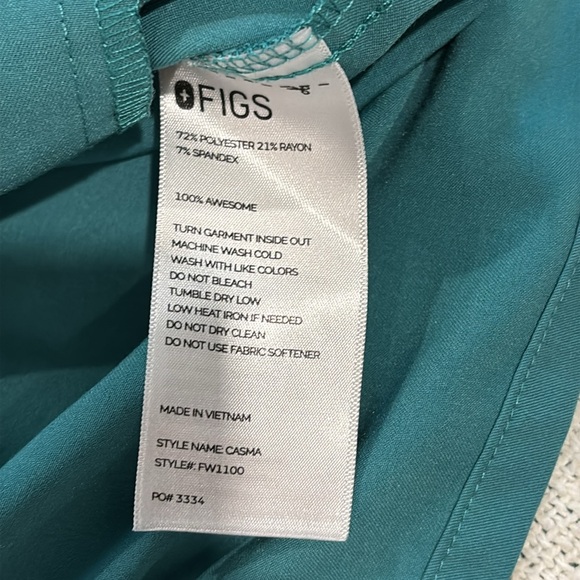 Figs Casma top in Cactus/Marine, size M - Picture 4 of 4